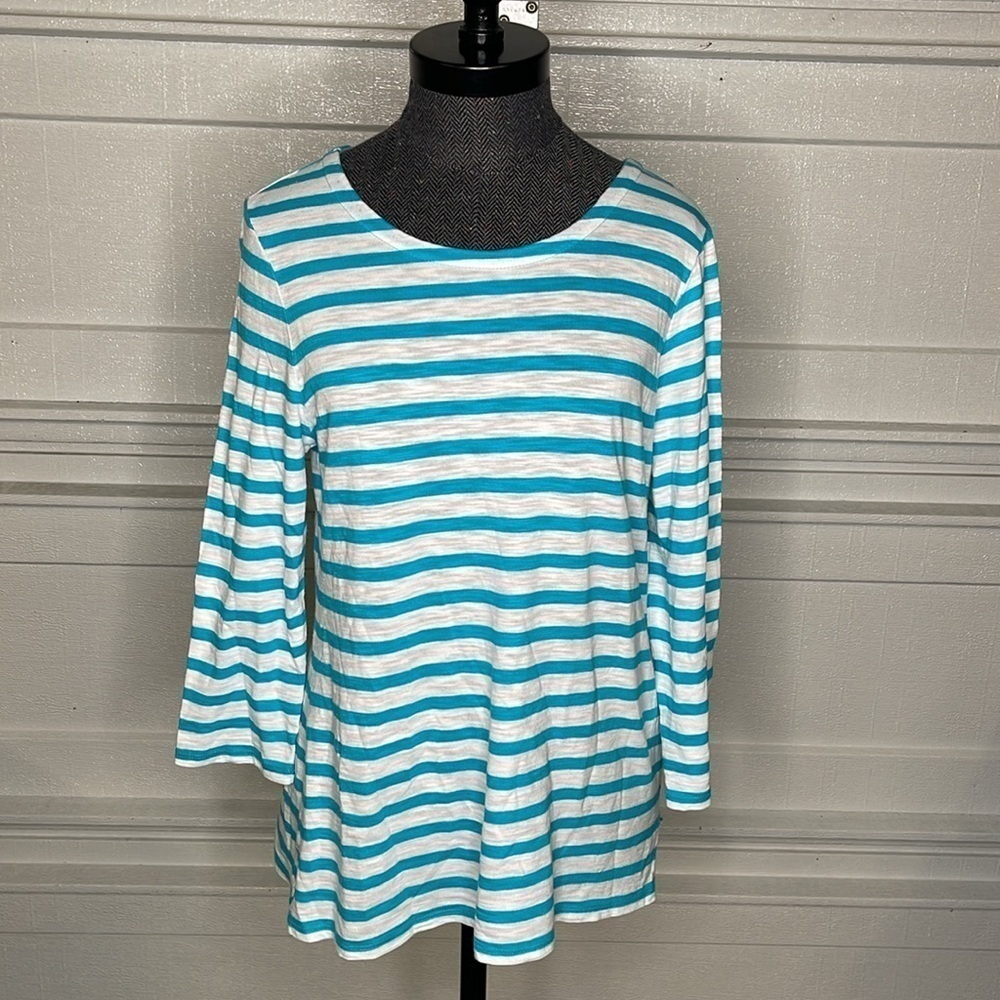 Chicos Size 1 Striped Top Small
